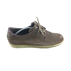 Salvatore Ferragamo TV Sneakers Men's Sz 9D Brown Leather Low Top Lace Up Italy